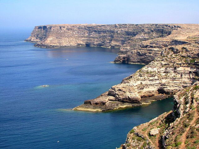 Noordkust van Lampedusa