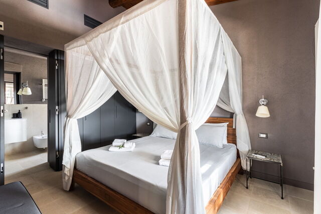Een van de slaapkamers