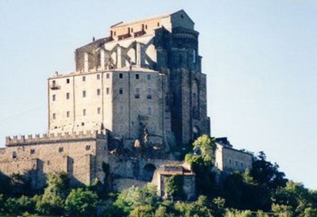 Zicht op Sacra di San Michele