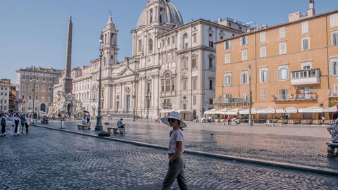 Een vrouw in Rome