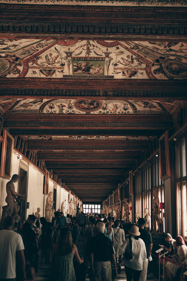 In het Uffizi