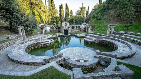 Tuin bij Vittoriale degli Italiani