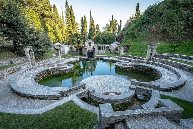 Tuin bij Vittoriale degli Italiani