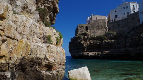 Polignano a Mare, kliffen
