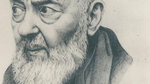 tekening van Padre Pio