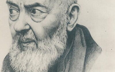 tekening van Padre Pio
