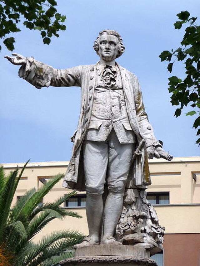 Het standbeeld van Luigi Vanvitelli