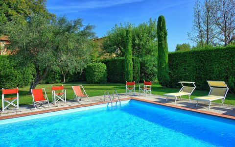 Villa Fiamma: Water, Fabriek, Lucht, Zwembad, Eigendom, Meubilair, Groen, Azure, Natuur, Blauw