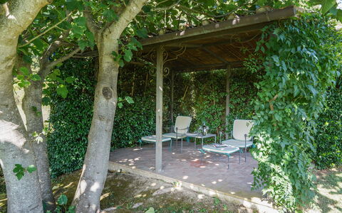 Villa San Lorenzo: Plantkunde, Boom, Pergola, Gebouw, Huis, Architectuur, Fabriek, Vrije Tijd, Schaduw