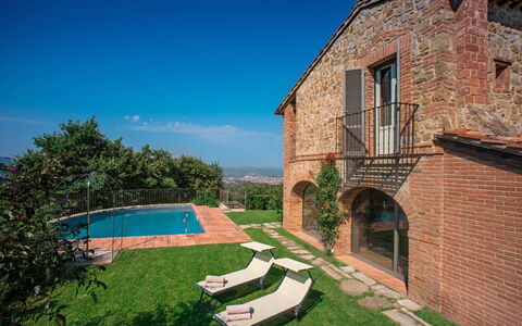 Villa Mandorlo: Fabriek, Eigendom, Lucht, Gebouw, Venster, Zwembad, Water, Boom, Gras, Woongebied