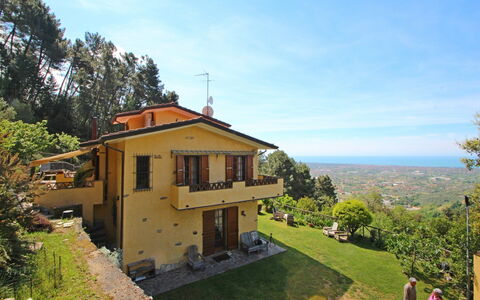 Villa La Collinetta: Lucht, Fabriek, Gebouw, Wolk, Eigendom, Venster, Boom, Land Lot, Huis, Hout