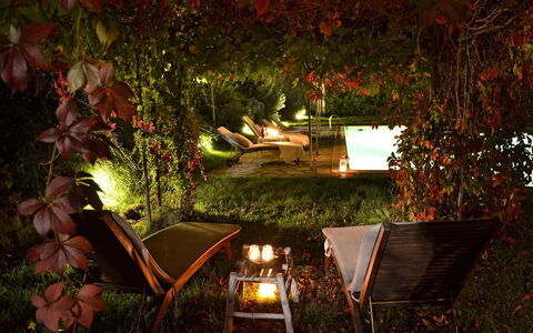Villa Magnolia: Verlichting, Licht, Nacht, Boom, Landschap Verlichting, Blad, Lucht, Fabriek, Huis, Huis