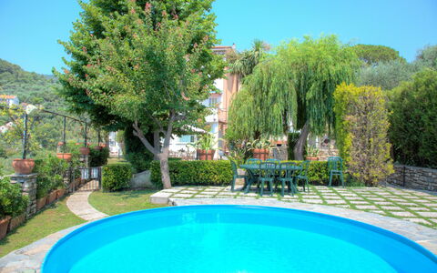 Casa Del Sole - San Bartolomeo Al Mare: Zwembad, Eigendom, Natuurlijk Landschap, Onroerend Goed, Landgoed, Gebouw, Huis, Boom, Gras, Villa