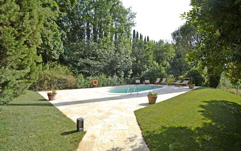 Villa Del Castagno: Eigendom, Zwembad, Gras, Tuin, Huis, Landgoed, Boom, Gazon, Werf, Onroerend Goed