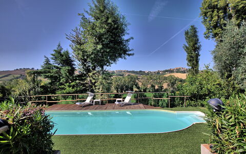 La Villa Di Ostra: Zwembad, Eigendom, Natuur, Natuurlijk Landschap, Onroerend Goed, Landgoed, Huis, Boom, Gras, Huis