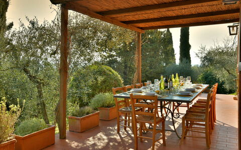 La Capanna: Meubilair, Hout, Tafel, Buitenmeubels, Keuken En Eettafel, Stoel, Buitentafel, Schaduw, Tuin, Patio