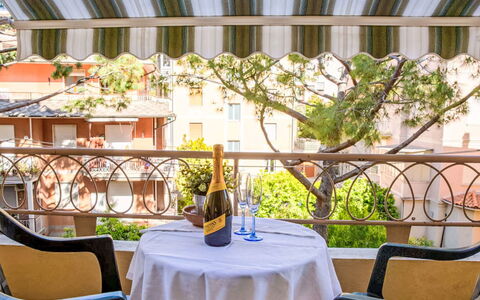 Imperatrice: Balkon, Luifel, Buitenmeubels, Stoel, Kamerplant, Buitentafel, Schaduw, Bloempot, Restaurant, Veranda