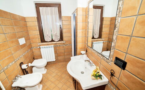 I Gigli di Montefiascone: Flooring, Verdieping, Interieur Ontwerp, Kamer, Loodgieterswerkinrichting, Wastafel, Deur, Kraan, Loodgieter, Beits