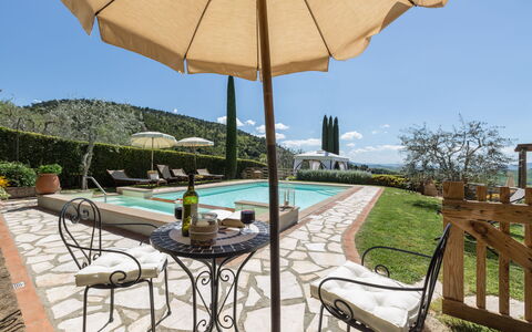 Villa Manuela: Eigendom, Onroerend Goed, Patio, Paraplu, Tafel, Gebouw, Schaduw, Huis, Buitentafel, Meubilair