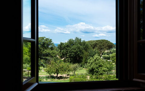 Casale Vacanze Il Granaio: Vegetation, Lucht, Venster, Blauw, Boom, Natuurlijke Omgeving, Plantkunde, Huis, Blad, Kamer