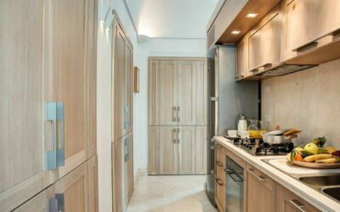Villa Marina Little Beach: Gebouw, Cabinetry, Eigendom, Countertop, Voedsel, Hout, Toestel Van De Keuken, Interieur Ontwerp, Fornuis, Deur