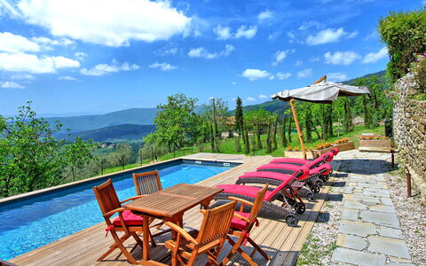Villa Ancora: Water, Lucht, Wolk, Tafel, Meubilair, Fabriek, Stoel, Zwembad, Boom, Buitenmeubels
