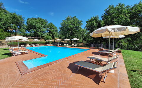 Agriturismo L'incrociata: Zwembad, Toevlucht, Eco Hotel, Buitenmeubels, Tuin, Hacienda, Schaduw, Landgoed, Ligstoel, Landscaping