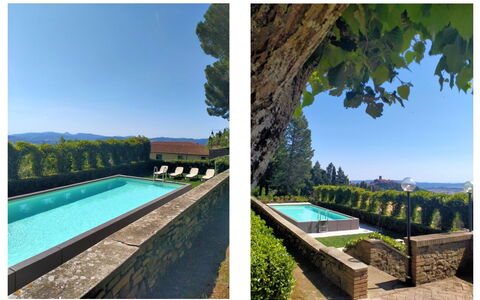 Villa Sorbaiano: Water, Lucht, Fabriek, Eigendom, Gebouw, Zwembad, Natuurlijk Landschap, Azure, Rechthoek, Tafel