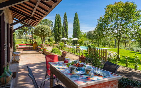 Villa Luana: Fabriek, Lucht, Dag, Eigendom, Gebouw, Groen, Bloem, Bloempot, Kamerplant, Tafel