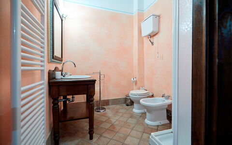 Agriturismo Il Molino Di Uncinano: Bruin, Loodgieterswerkinrichting, Kraan, Wastafel, Eigendom, Wastafel In De Badkamer, Wc Bril, Badkamer, Spiegel, Toilet