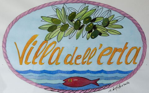 Villa Dell'erta - Levanto, Montale: Rechthoek, Font, Dishware, Fabriek, Illustratie, Boom, Logo