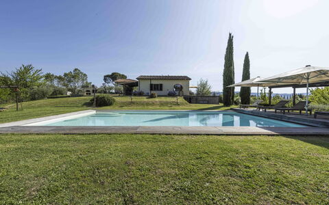 Villa Dell'acquaborra: Zwembad, Landgoed, Schaduw, Tuin, Landscaping, Buitenmeubels, Gazon, Toevlucht, Hacienda, Boerderij