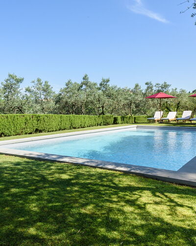 Villa Agnola: Water, Lucht, Zwembad, Fabriek, Rechthoek, Schaduw, Woongebied, Gras, Boom, Wolk