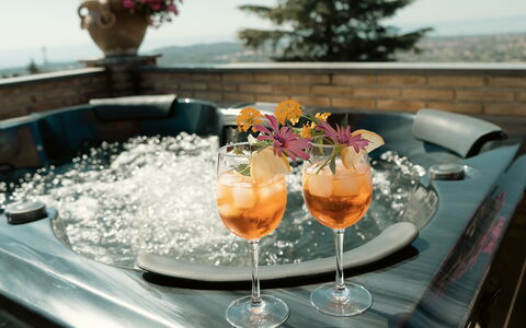 Etna Suites: Fles, Drinkware, Glazen Fles, Zwembad, Barware, Voedsel, Stoel