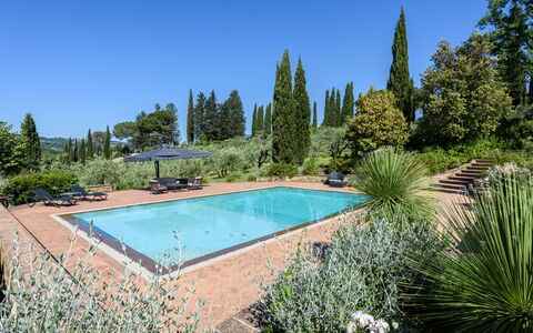 Villa Pancole: Water, Fabriek, Lucht, Boom, Natuur, Azure, Gras, Zwembad, Natuurlijk Landschap, Vrije Tijd