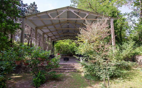 Villa Pania: Fabriek, Lucht, Schaduw, Boom, Groundcover, Struik, Landschap, Gras, Outdoor Structuur, Tuin