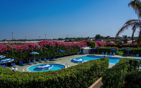 Baraka Apartments: Blauw, Tuin, Landscaping, Gazon, Haag, Toevlucht, Zwembad, Park, Botanische Tuin