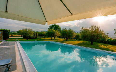 Villa Pagannoni: Water, Fabriek, Dag, Eigendom, Zwembad, Lucht, Gebouw, Azure, Boom, Schaduw