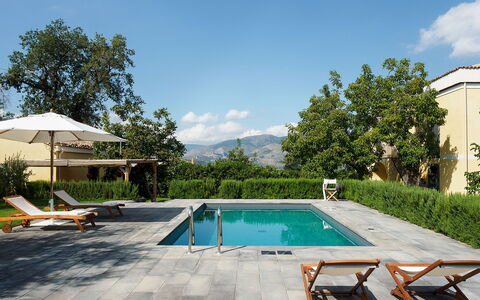 Villa Tranquilla - Randazzo, Sicilia: Water, Fabriek, Lucht, Wolk, Eigendom, Zwembad, Azure, Boom, Schaduw, Gras