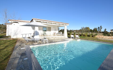 Villa Helios - Budoni, Sardegna: Water, Lucht, Fabriek, Eigendom, Zwembad, Gebouw, Azure, Schaduw, Vrije Tijd, Onroerend Goed