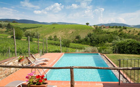 Le Masse - Greve In Chianti, Toscana: Wolk, Lucht, Water, Fabriek, Bloem, Eigendom, Natuur, Zwembad, Buitenmeubels, Zwemwater