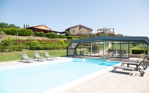 Villa Trivigno: Zwembad, Tuin, Toevlucht, Landscaping, Schaduw, Luifel, Landgoed, Eco Hotel, Villa, Kamerplant