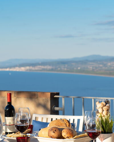 Sunset Sea View, Baratti, Populonia, Wifi, Ac: Lucht, Water, Wolk, Voedsel, Tableware, Tafel, Meubilair, Eigendom, Gebouw, Azure