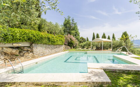 Villa Montegattoli, Pool, Landscape, Wifi, Ac: Fabriek, Water, Lucht, Wolk, Zwembad, Boom, Schaduw, Gras, Natuurlijk Landschap, Vrije Tijd