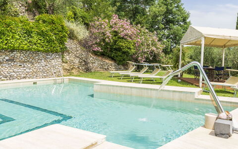 Villa Montegattoli, Pool, Landscape, Wifi, Ac: Water, Fabriek, Eigendom, Zwembad, Buitenmeubels, Boom, Schaduw, Gras, Vrije Tijd, Samengesteld Materiaal
