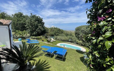 Villa Acquaro, Santa Caterina Dello Ionio, Pool, A: Blauw, Zwembad, Toevlucht, Landgoed, Tuin, Gazon, Landscaping, Hacienda, Villa, Werf