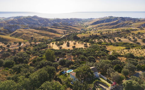 Villa Acquaro, Santa Caterina Dello Ionio, Pool, A: Landschap, Landelijk Gebied, Landgoed, Dicht Struikgewas, Luchtfotografie, Bergdorp