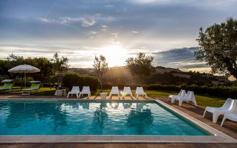 Villa Angelica: Water, Wolk, Fabriek, Lucht, Zwembad, Natuur, Azure, Boom, Buitenmeubels, Schaduw