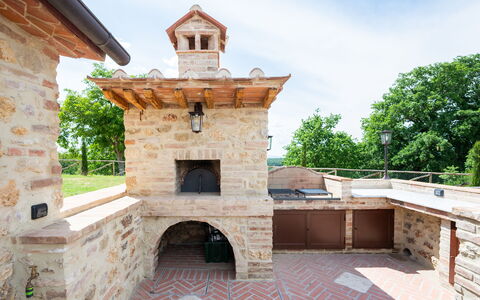 Le Torri, Borgo Campassini, Monteriggioni: Steen, Metselwerk, Tuin, Landscaping, Outdoor Structuur, Steenoven