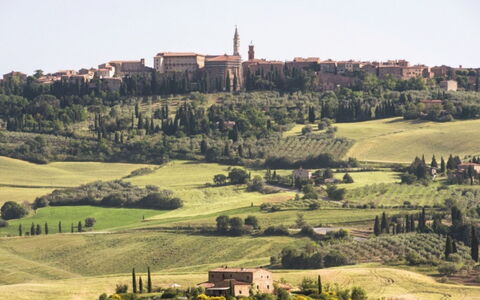 Prugnolo: Landschap, Grasland, Plain, Veld, Toren, Kasteel, Weide, Spire, Pasture, Plantage